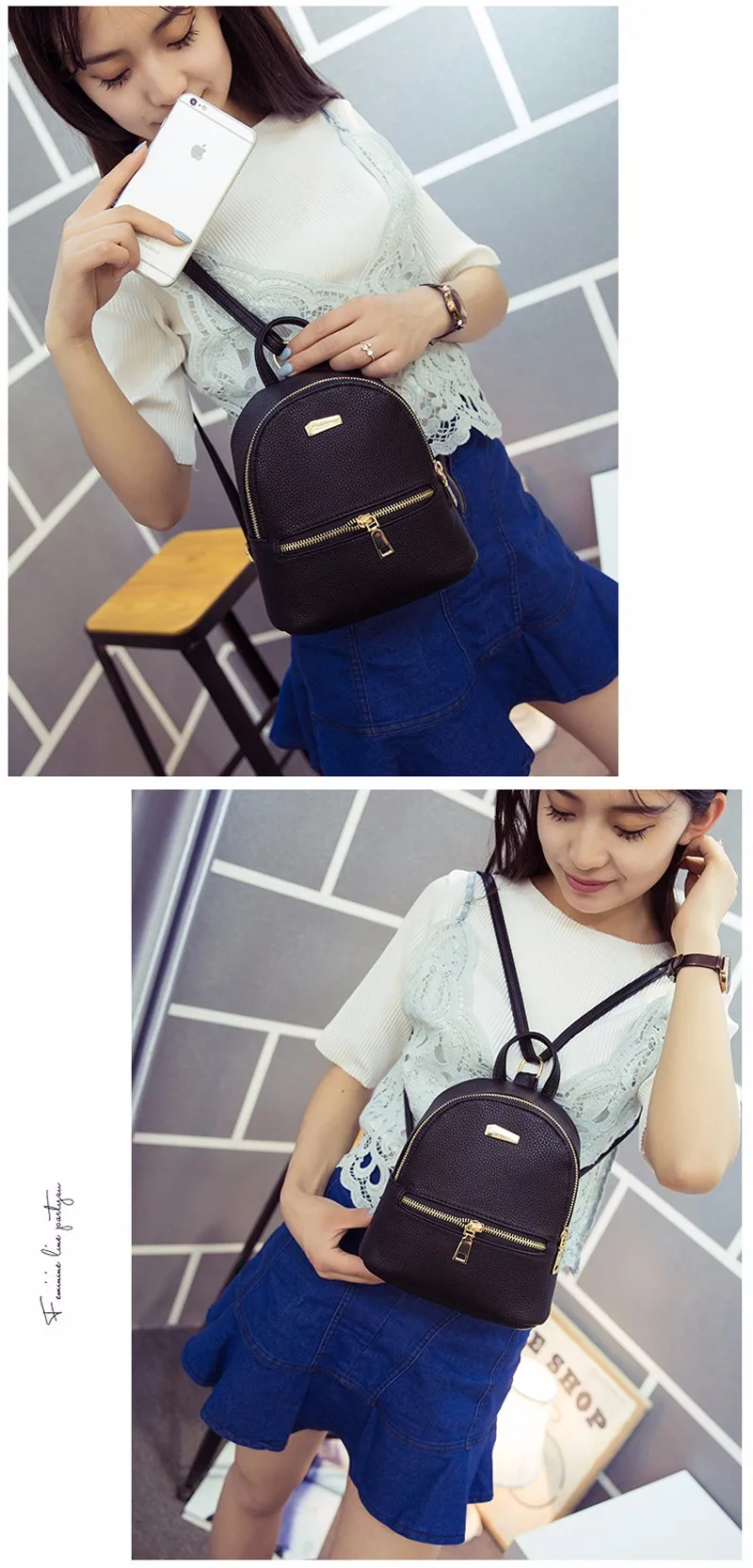 Small Fashion Rucksack Hotsale Women Shopping Purse Ladies Joker Bookbag Travel Bag Student school Backpacks Mini Women Backpack 6