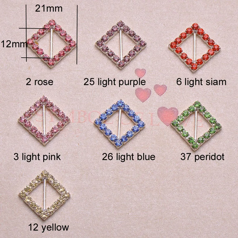 (J0027C) 12mm inner bar rhinestone buckle for wedding invitation card silver plating 100pcs/lot | Дом и сад