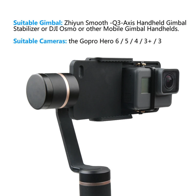 Для DJI Osmo Mobile Gimbal Handheld Holder Action Camera Switch Mount Plate Adapter for Gopro Hero 6 5 4 3 + & Zhiyun Smooth 4|Чехлы для