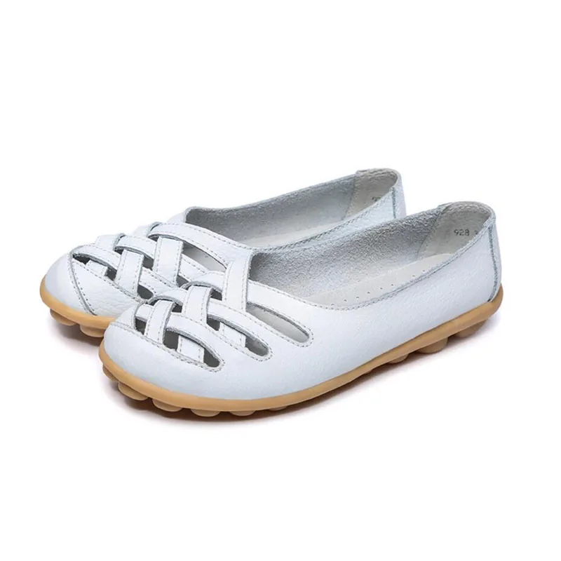 

Shoes For Woman 2017 Genuine Leather Women Shoes Flats 7 Colors Loafers Slip On Women's Flat Shoes Moccasins Plus Size