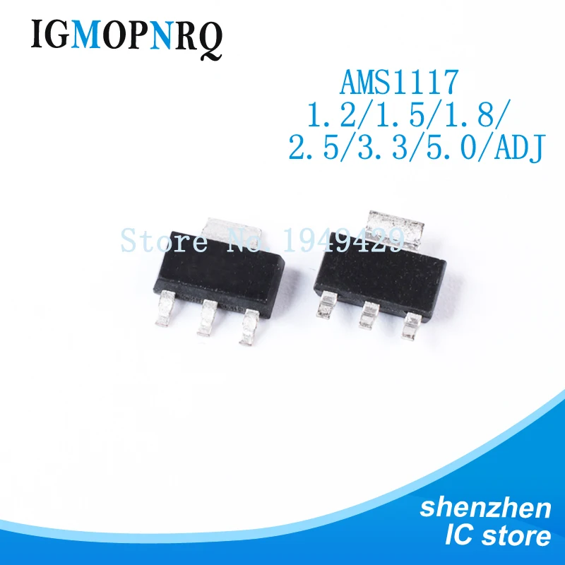 

50PCS AMS1117 AMS1117-3.3V AMS1117-ADJ AMS1117-1.8 AMS1117-1.2 AMS1117-2.5 AMS1117-3.3 AMS1117-5.0 AMS1117-1.5 SOT-223 New