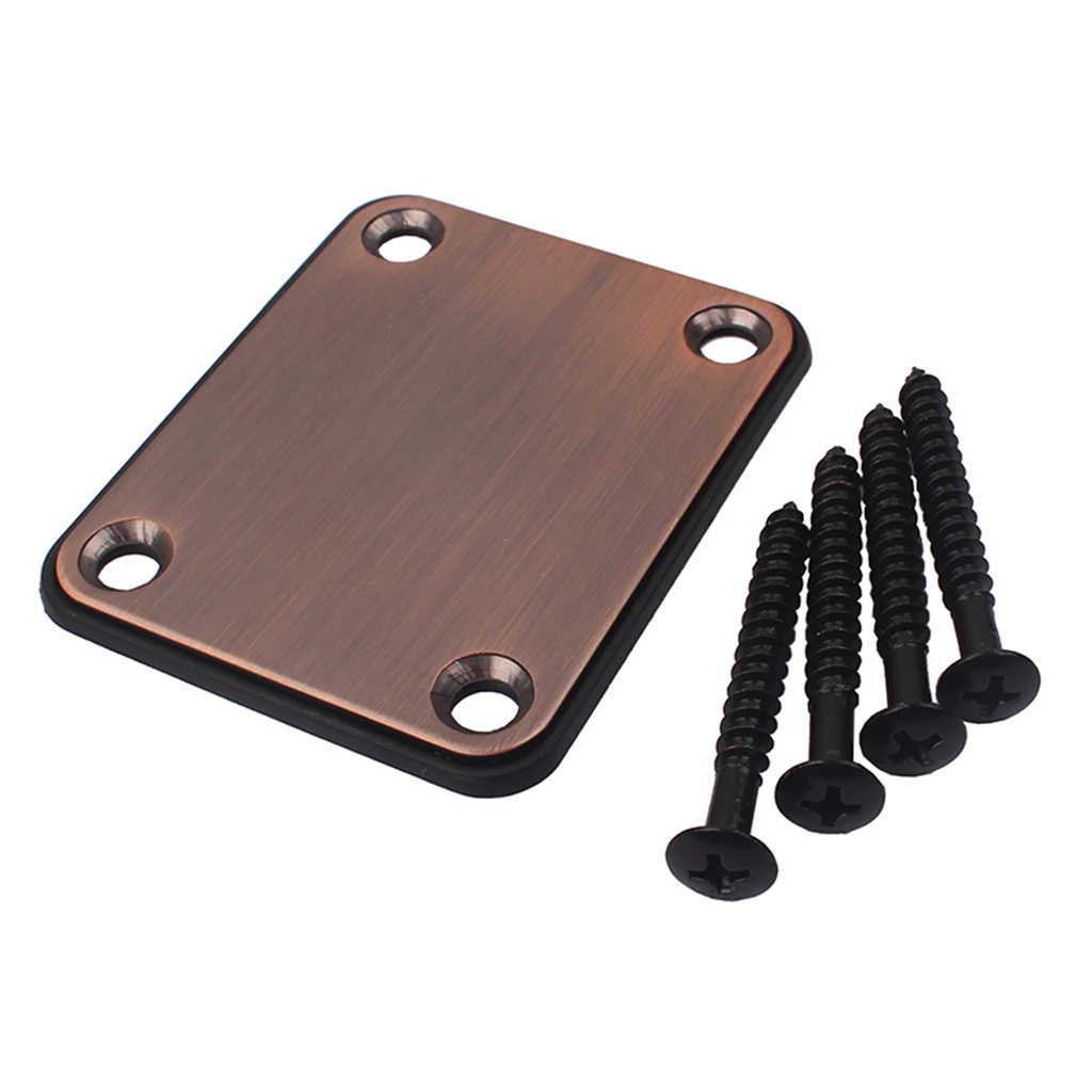Electric Guitar Steel Neck Plate Stringed Instruments  Guitar Replacement Neck Plate for Tele Telecaster Guitar Neck Joint Board
