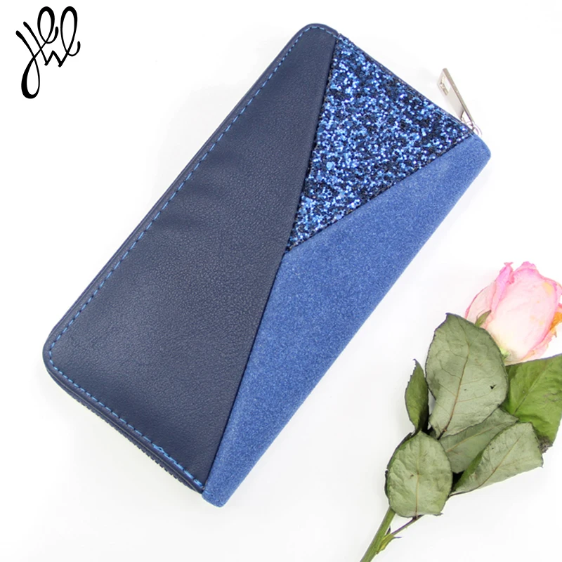 

New Arrival Patchwork Women Leather Wallet Long Clutch Bags Brand Money Wallets Cards England Style Purses For Girls Gift 500771