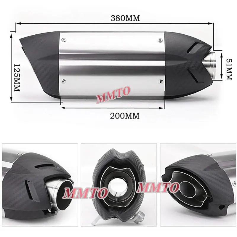 Akrapovic выхлопная мотоциклетная горшка Echappement Escape Moto Mivv труба Universel DB killer глушитель