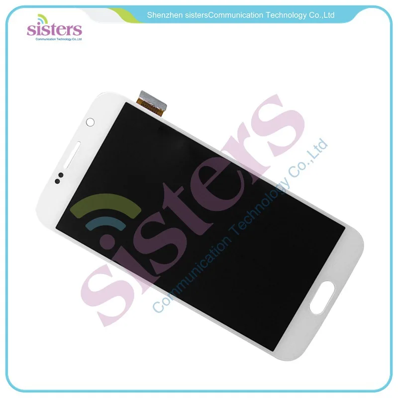 SAM1114  Free shipping Wholesale High Quality White Color Display Touch Screen Digitizer For Samsung Galaxy S6 LCD  G9200 (2)