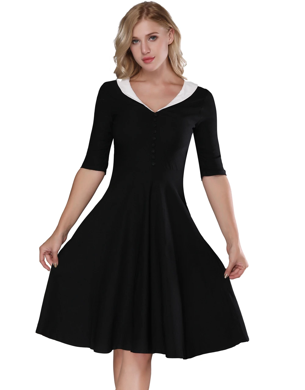 burgundy 1950s dress