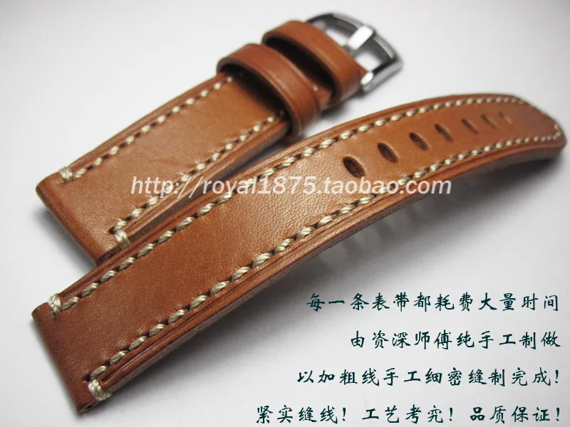 

High quality 18mm 19mm 20mm 21mm 22mm Yellow Brown Genuine Leather Strap Watch Band for Seiko Tissot Wrist Belt Bracelet
