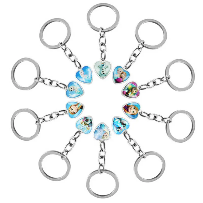 Cute Anime Frozener Keychain Key chain Anna Elsa Olaf Keychain For Keys