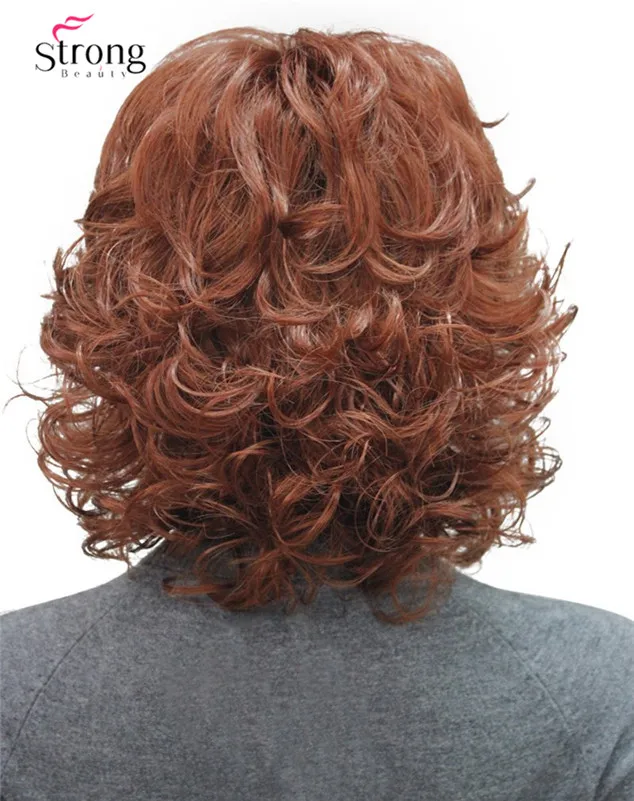 Women's Short Curly Heat Resistant Synthetic Red Hair Wigs (4)
