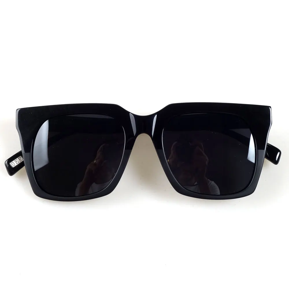 Модель солнцезащитных очков негабаритные дизайнерские модные женские мужские поляризованные линзы черный