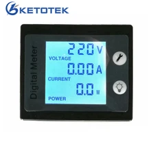 AC 80-260V 0.00-100A 0.00-10.0A AC Voltmeter Ammeter Power Energy Meter Volt AMP Watt kWh Tester STN Whole Viewing Angle LCD