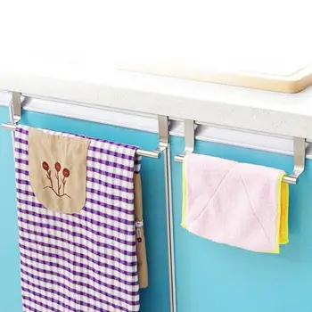 

Stouge Stainless Steel Towel Rack Kitchen Cupboard Hanger Storage Shelf