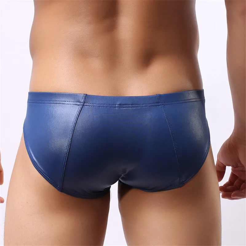 Brand Men Briefs Sexy Low Waist U Convex Pouch Underwear Nylon Men PU