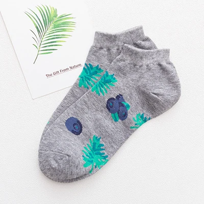 Новые весенне-летние носки-лодочки с фруктами белые мягкие хлопковые дышащие носки милые носки - Цвет: 22