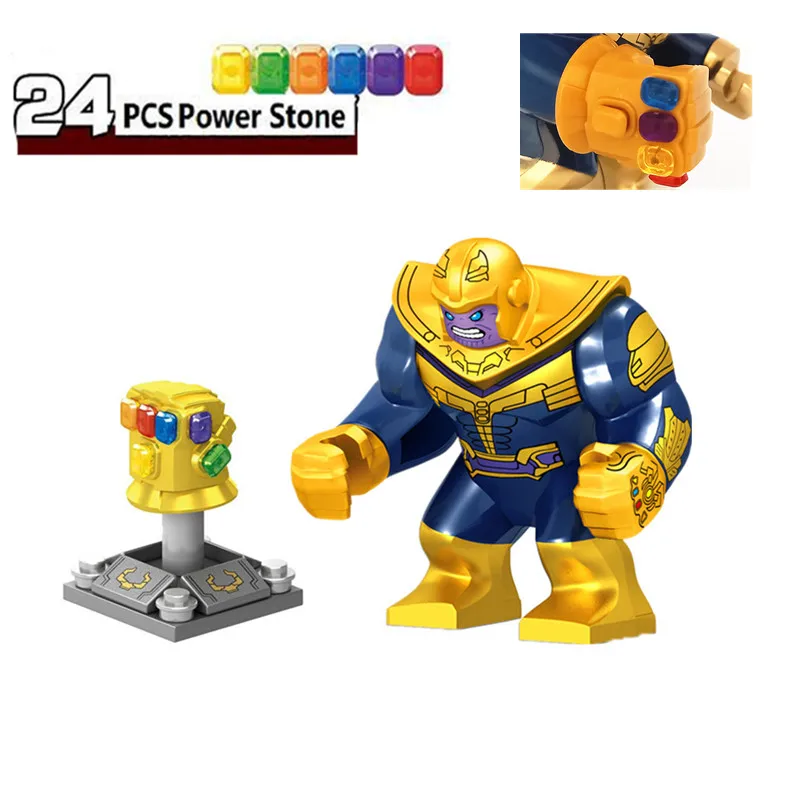 

2Pcs Marvel Avengers Infinity War Super Heroes Thanos Infinity Gauntlet Model Building Blocks Learning For Children Gift Toys