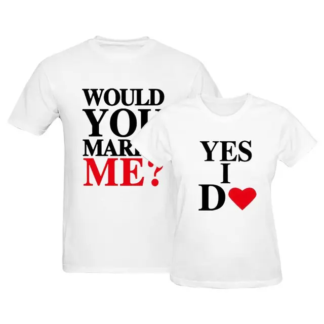 boys and girls t shirt would you marry me couple shirts his and her you shirts