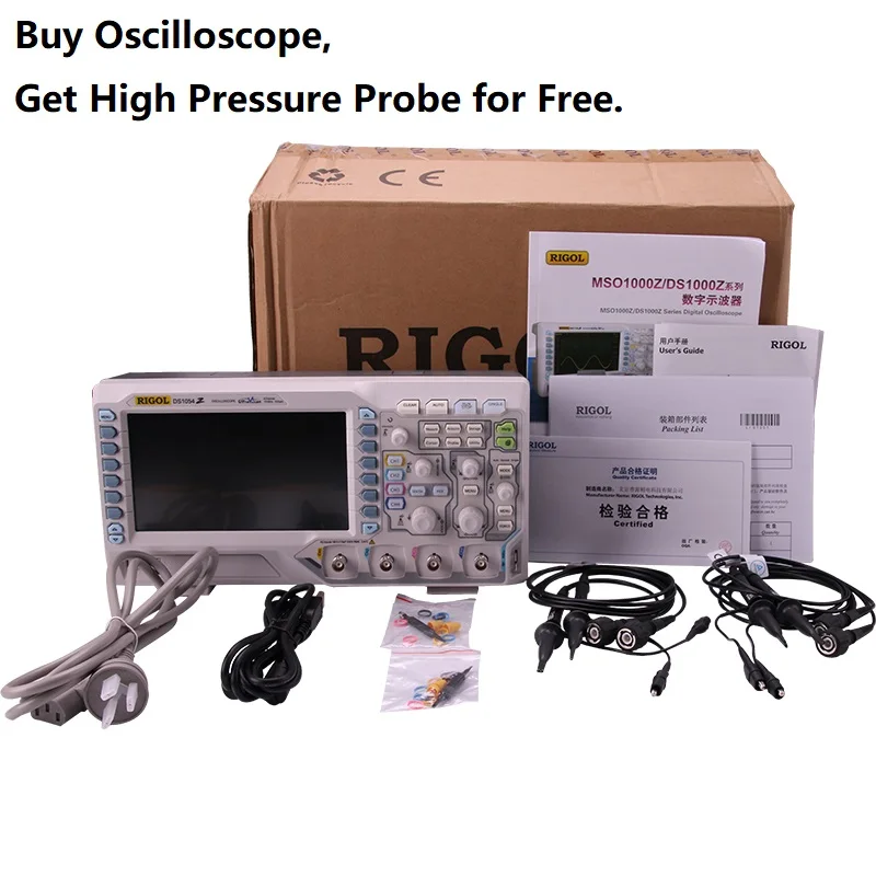 

RIGOL Digital Oscilloscope 4 Analog Channels DS1054Z 50M DS1104Z 100M 12Mpts Memory Digital Scopemeter