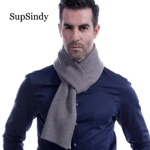 SupSindy, зимний шарф, мужской, шерсть, кашемир, модный, Повседневный, мужской шарф, черный, однотонный, в винтажном стиле, мягкий, шарфы, роскошная шаль, решетка, теплая, обёрточная бумага