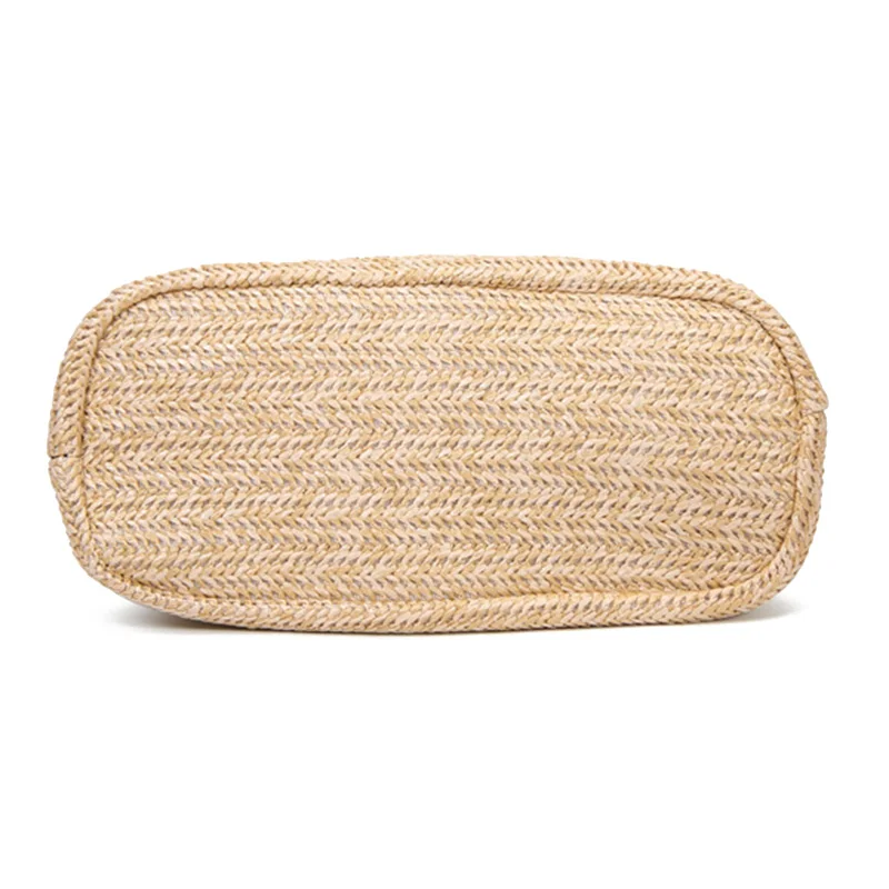 Винтажная кожаная сумка через плечо с Бали ручной работы круглая Соломенная