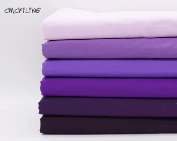 

Pure purple cotton fabric DIY cloth sewing tilda fabrics patchwork cotton tissue home textile woven telas fat quarter tecido