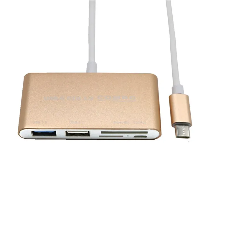 5 в 1 Тип-C USB-C 3,1 OTG USB 3,0 2,0 концентратор SD/TF Card Reader комбо для портативных ПК A8