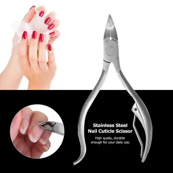 

Nail Cuticle Scissor Stainless Steel Nail Clippers Toe Finger Nipper Nail Files Helper Manicure Art Tool