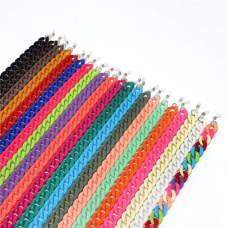 

Colorful Acrylic Link Chain Multicolor Eyeglasses Chains for Reading Glasses Cord Sunglasses Strap Holder Neck Band Accessories