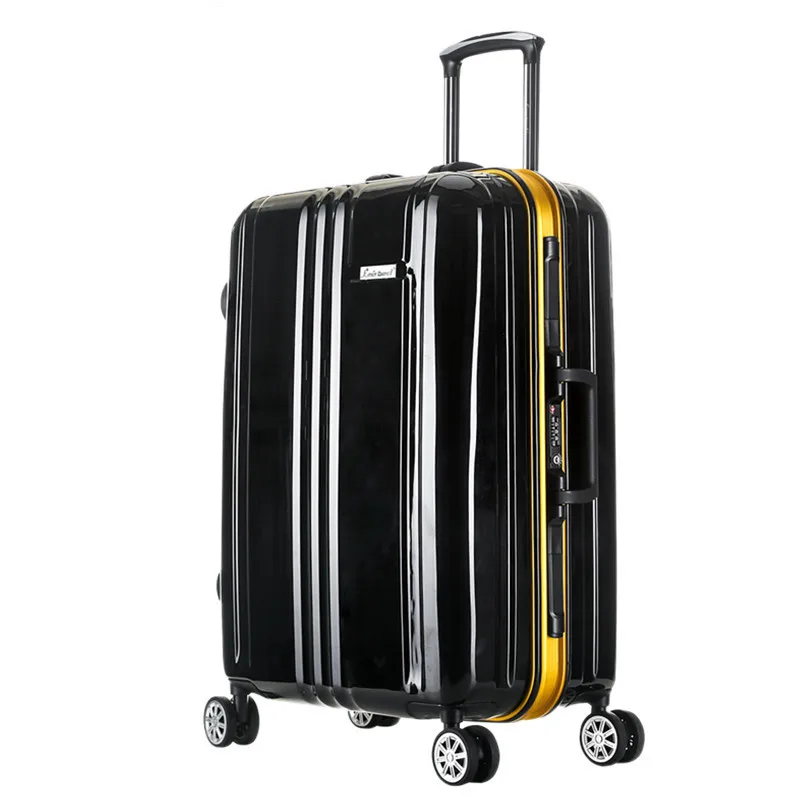 

Lacquer Travel Luggage Airplane Suitcase Aluminum Alloy Rolling Business Trolley Luggage 20" 24" Inch