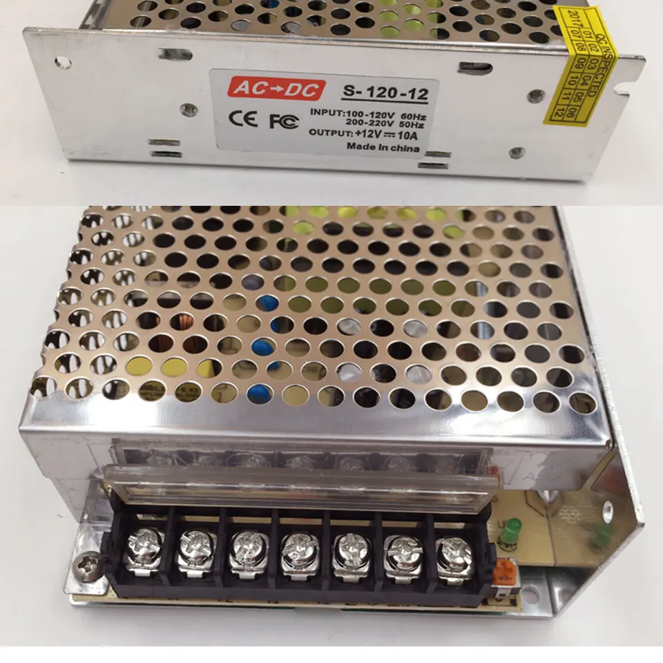 Трансформаторы освещения DC 12 V Выход 10A AC к DC импульсный источник питания AC 220 V 110 V 120 W Светодиодный драйвер с широтно-импульсной модуляцией