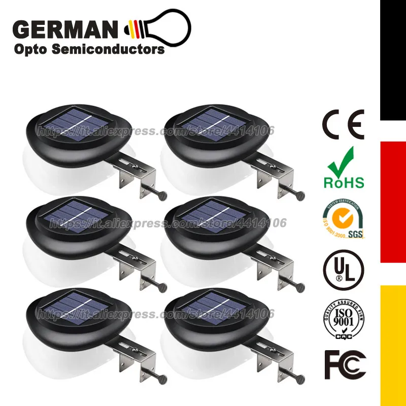 Goedkoop Gutter Lights Outdoor Wall Mount Dek Verlichting met Dark Sensing Auto On Off voor voor Dakranden Tuin Landschap Loopbrug 6 pak