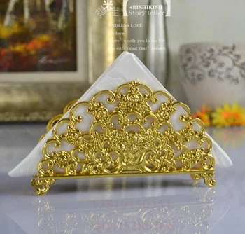 

gold/sliver color tissue case alloy metal seat type tissue boxes holder desktop napkin holder tissue storage box ZJJ001