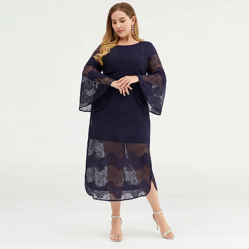 Women Lace Dress XXXL 3XL Plus Size Black Female Fashion Elegant Clothes Femininos Vestidos Ladies Summer Office Party Dresses (4)
