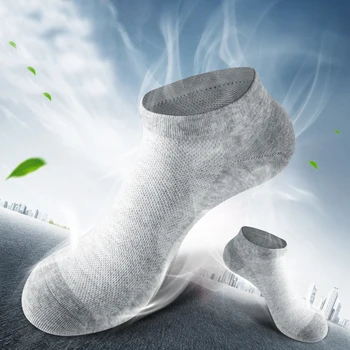 

5 Pairs Mesh Breathable Boat Socks Low To Help Deodorant Men's Socks Invisible Socks Men's Cotton Socks Calcetines Hombre Sokken