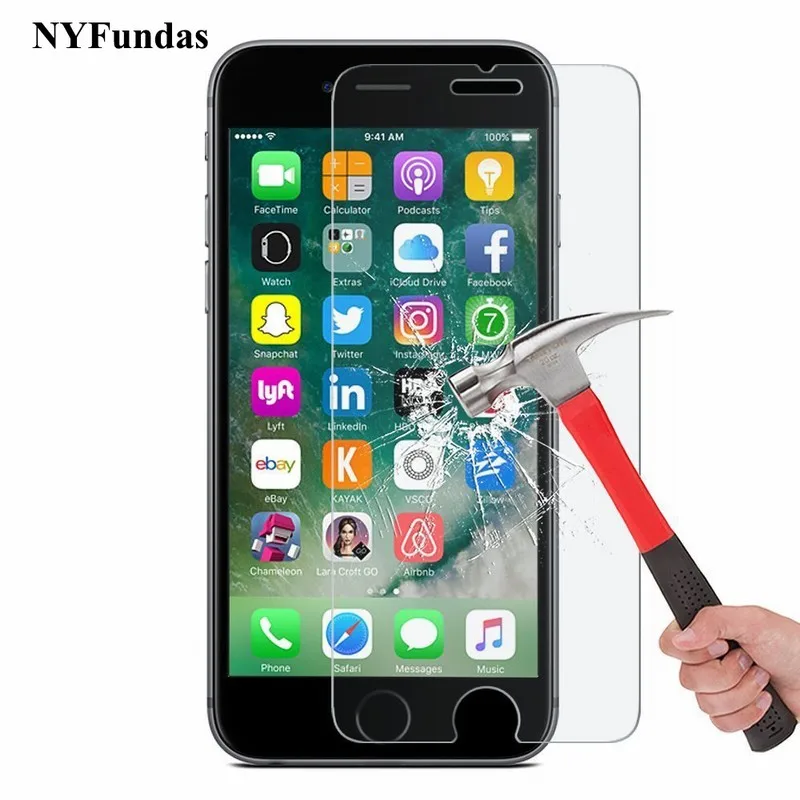 NYFundas Tempered Glass Screen Protector For Apple iPhone 7 Plus 6S 6 5 5S SE 4 4S Film Protection verre trempe ScreenProtector (1)