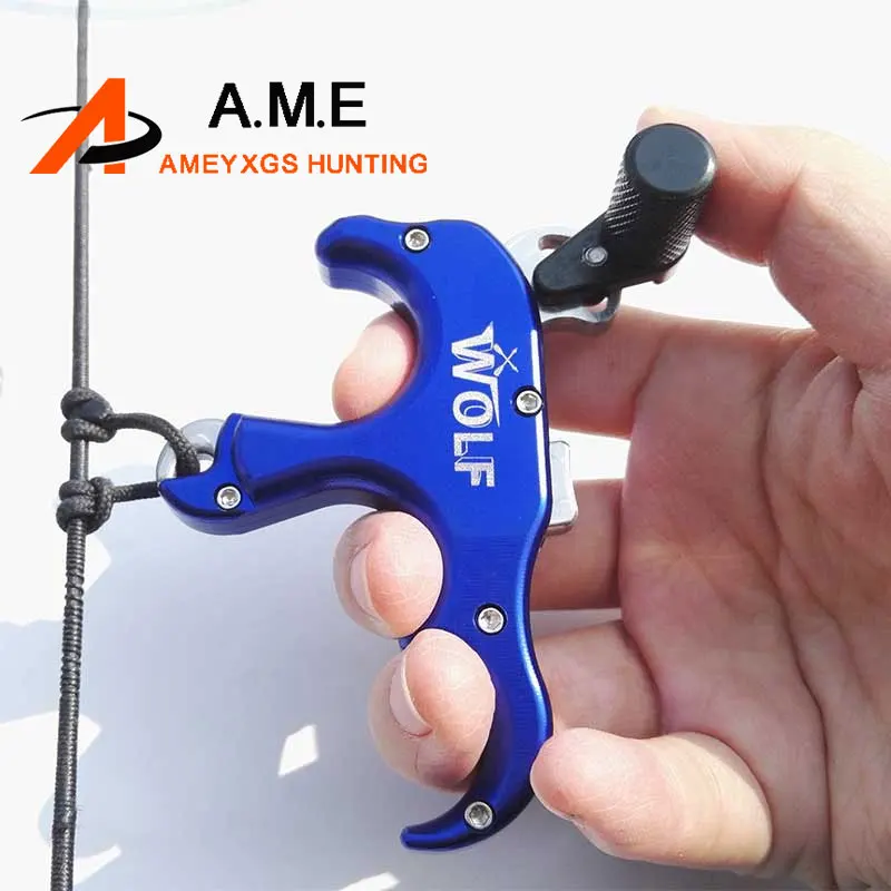 4 Color Automatic Trigger Release for Compound Bow Stainless Steel 1pc 3 Fingers Archery Outdoor