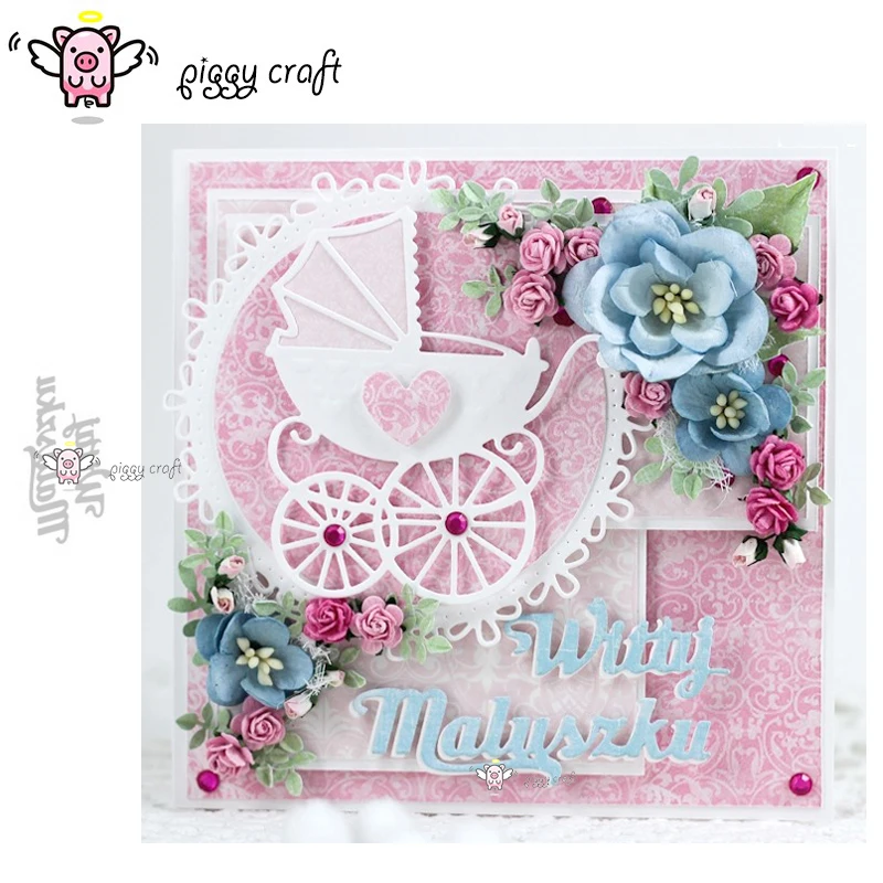 

Piggy Craft metal cutting dies cut die mold Polish language letter Scrapbook paper craft knife mould blade punch stencils dies