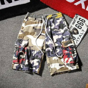 

Summer New Mid-waist Cotton Men's Casual Shorts Tooling Camouflage Shorts Men's Stretch Loose Large Size Casual Men's Shorts