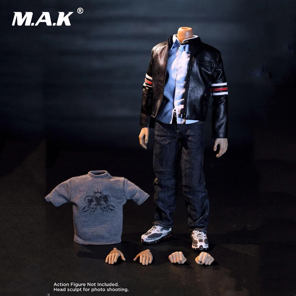 

1:6 Scale Male Clothes Suit Leather Jacket Men's Jacket Suit Model For 12'' Action Figure Body Accessories
