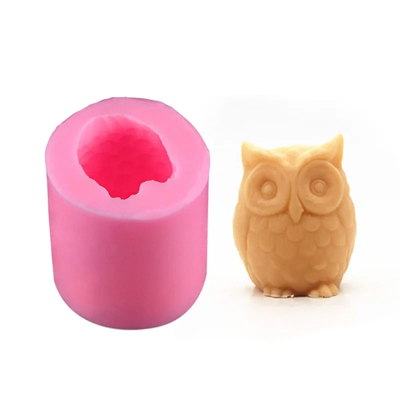 Cute Animal Owl Silicone Mold for Soap Candle Cake Decorating Tools