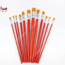 12 шт., нейлоновые кисти для волос с краской маслом, гуашь, ручка для рисования, пропиленовые акварельные принадлежности, товары для профессионального искусства