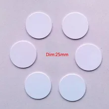 Компанией DHL, Водонепроницаемый ID тегов, EM монет Теги, 125 кГц RFID, ISO EM4100 и совместимость, Диаметр 25 мм, минимальный: 500 шт