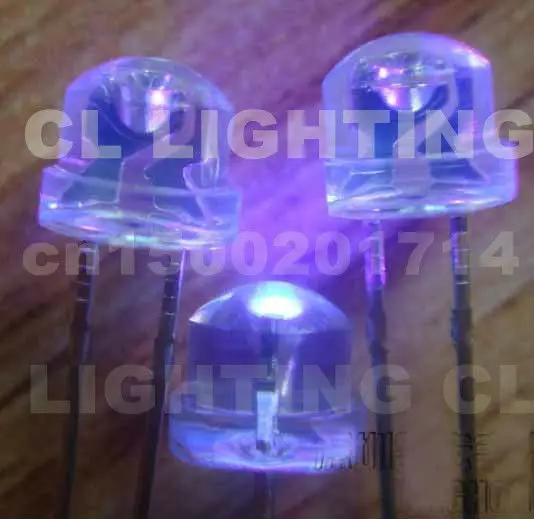 100 шт. UVA 395 400nm 5 мм Фиолетовый strawhat светодиод 3 0 В диод 20 мА UV dip led|led solar|led fadeled tee |