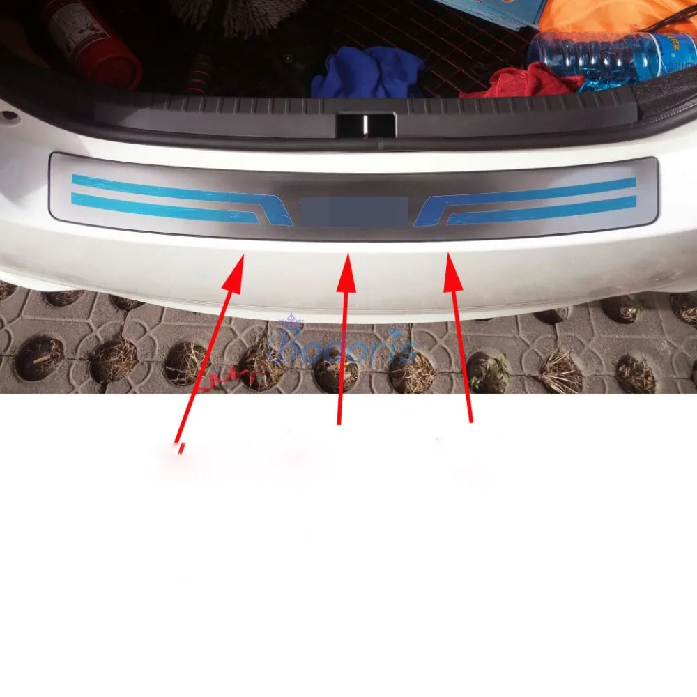 

#304 Stainless Steel Rear Trunk Bumper Guard Tail Gate Door Sill Car Styling 2014 2015 2016 2017 For Toyota Vios Accessories