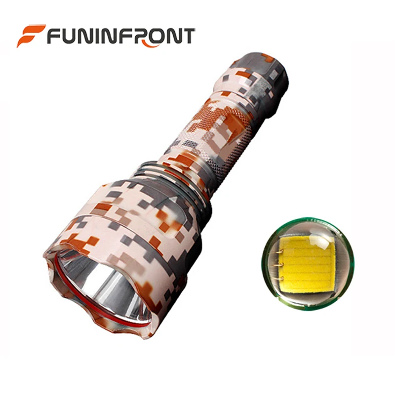 

3 Light Modes Camouflage color Outdoor 500 Meters High Range LED Torch, 10W Powerful CREE T6 Tactical Flashlights for Sale