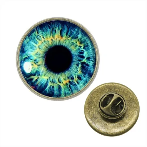 10pcs/lot 1220mm Round Glass Cabochon Brooch Pin Eye Glass Cabochon