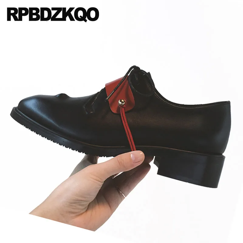 Chaussures Designer Britannique Style Noir Rond Chine Richelieus Femmes L'école Up Dames Japonais Dentelle De Vintage Bout Antidérapant Chinois xwRAgzqw