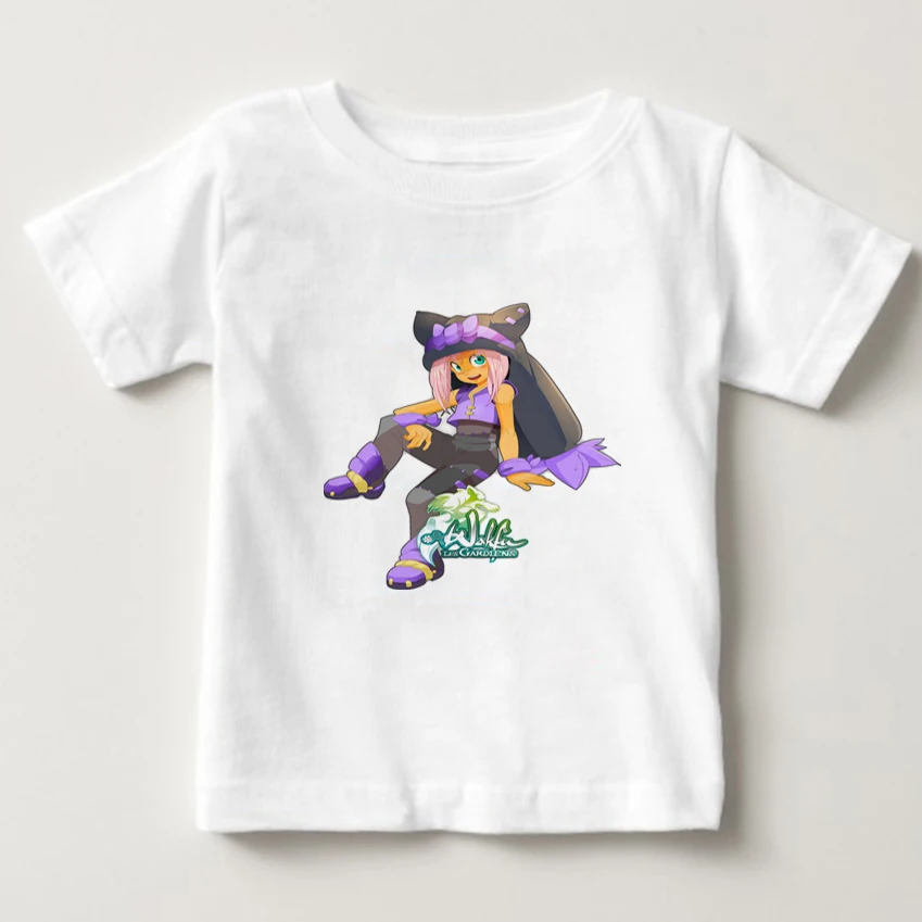 Wakfu/Детские топы с рисунками из мультфильмов, футболка Повседневная футболка для мальчиков и девочек с рисунками из игр детская футболка Милая летняя футболка с круглым вырезом для малышей, От 3 до 8 лет N