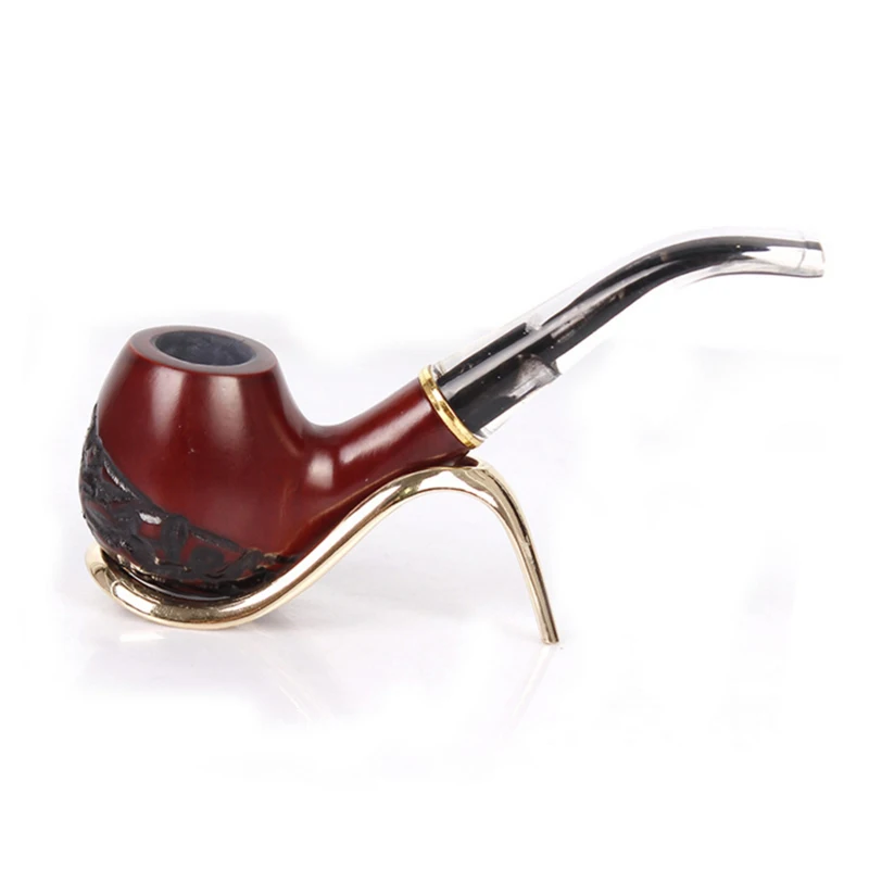 High end Wood Pipe Smoking Pipes Portable Natural Red Wood Creative