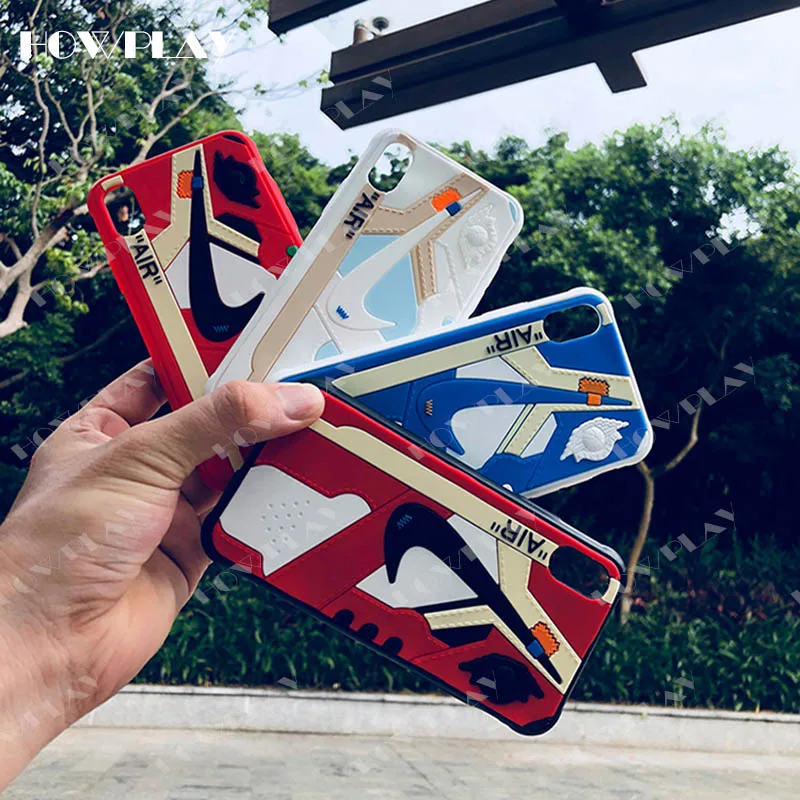 

Howplay sports sneaker air jordan OW basketball fans 3D phone case For iPhone X 7Plus 8Plus Creative Gifts