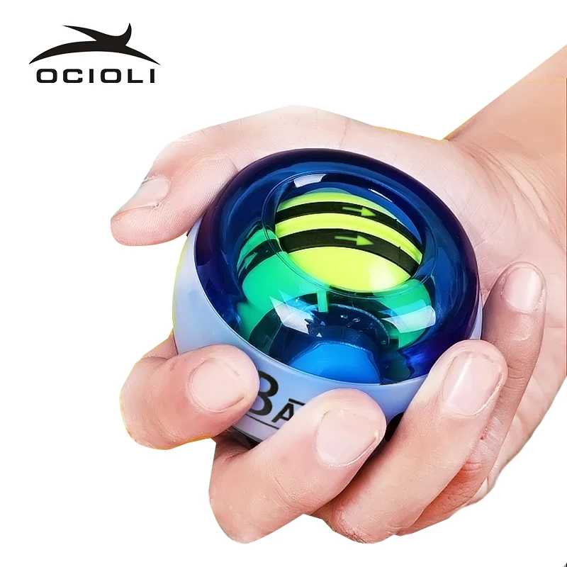 Force Gyroscope Ball Dual Gyroscope Wrist Arm Muscle Force Power Exercise Strengthen Ball Trainer Hand Grips Fitness Equipments